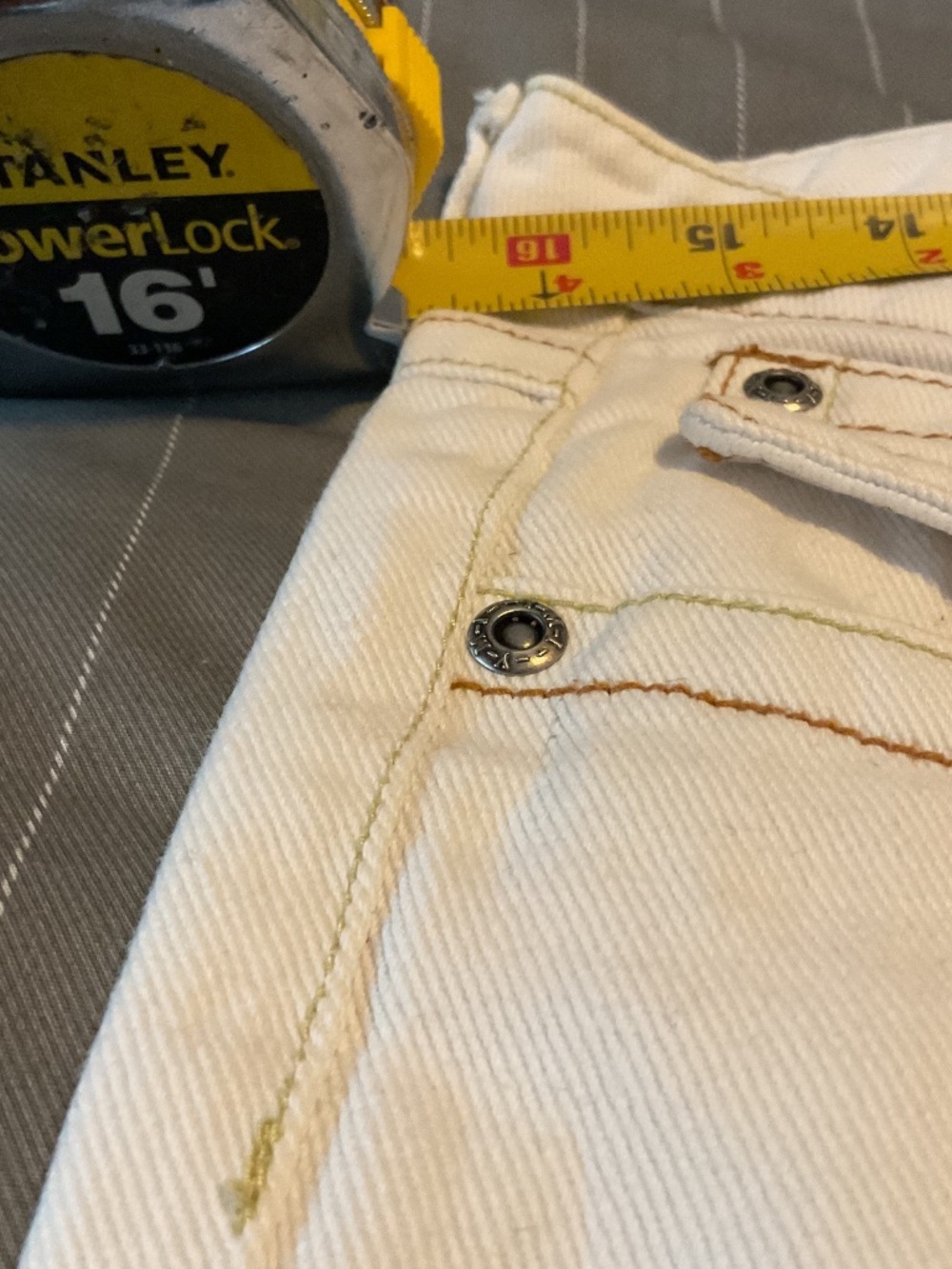 Vintage white Jean bell bottoms READ DESCRIPTION - Picture 5 of 5